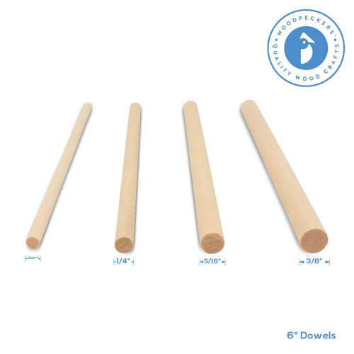 5/16 x 6 Wooden Dowel Rods